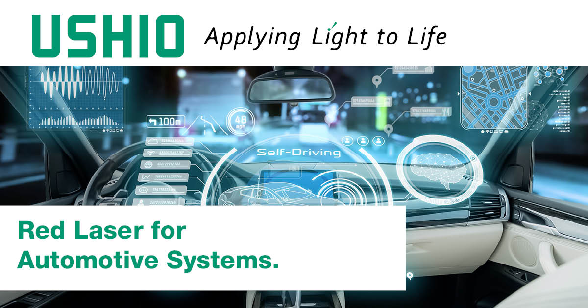 Ushio Adds Automotive-G-rade Red Laser Diode to Support Next-Generation In-Vehicle and Road Projection